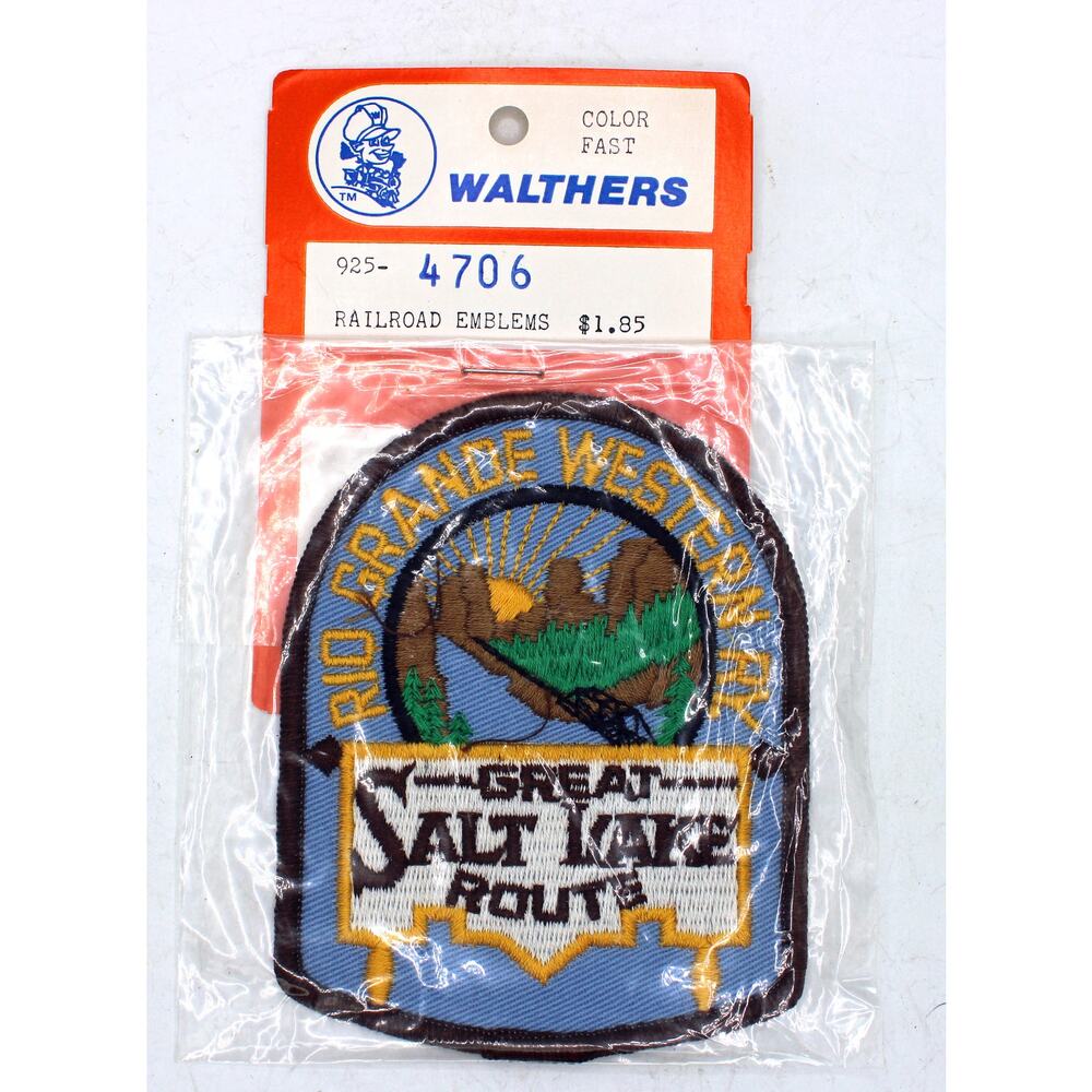 NOS Walthers Rio Grande Western RY. Great Salt Lake Route Railroad Patch